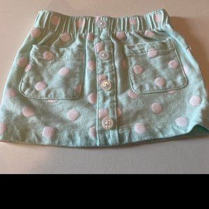 Carter's Mint Polka Dot Skirt